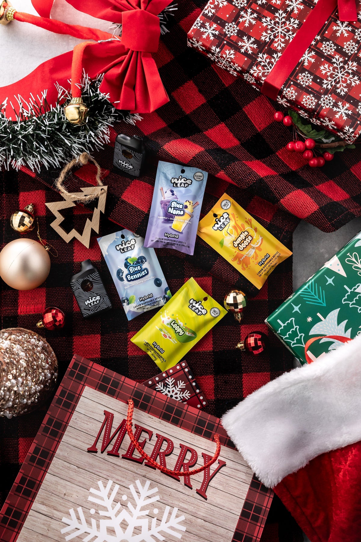 Nice Leaf products with christmas decor