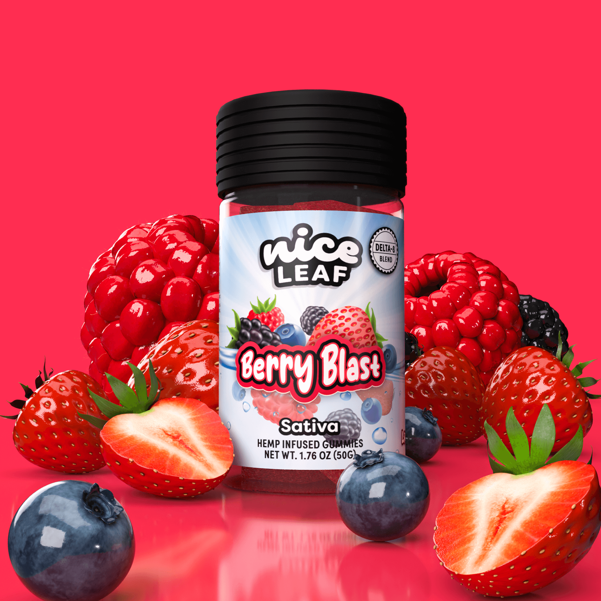 Berry Blast Delta-8 THC 3500MG Gummies - Nice Leaf