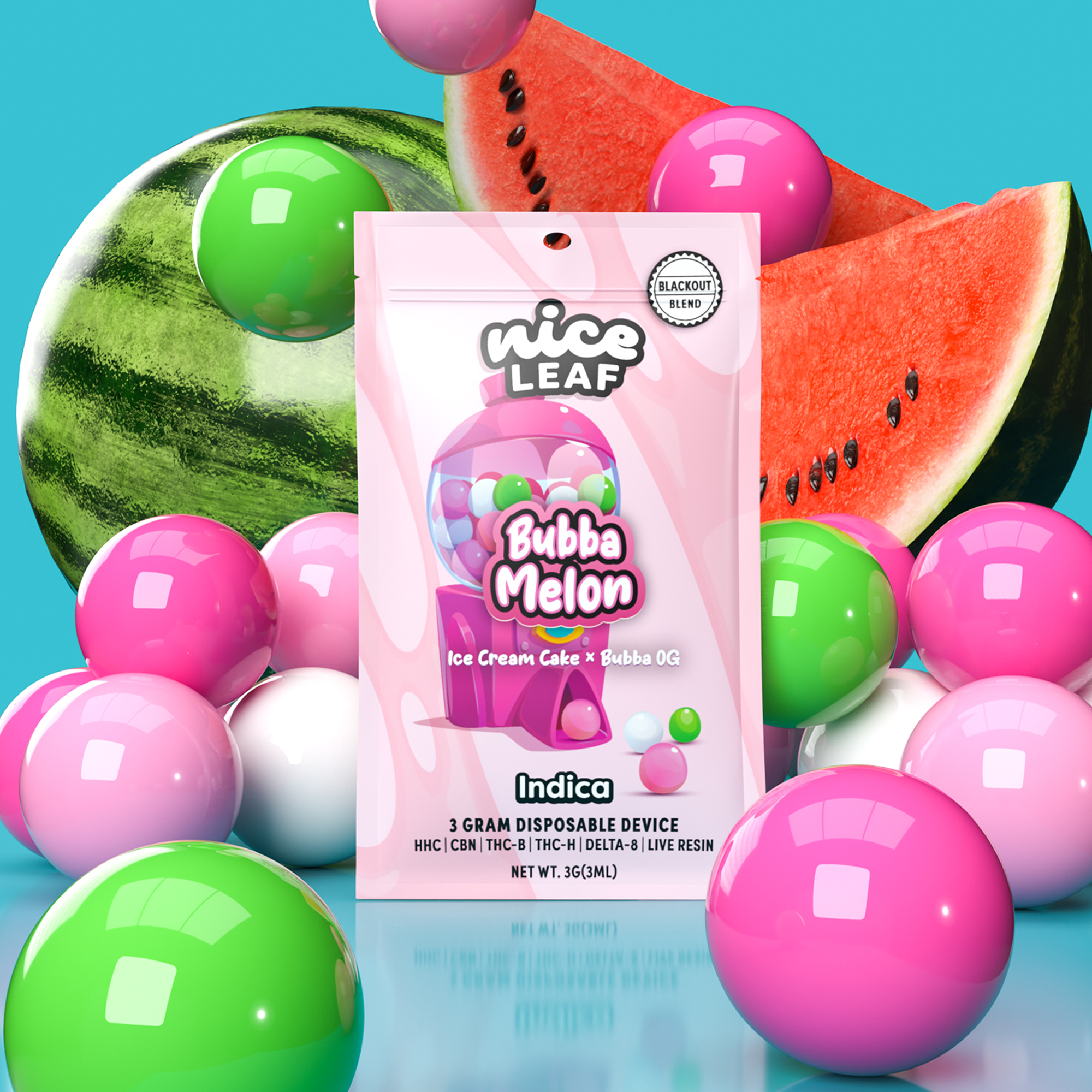 Bubba Melon Blackout Blend 3G Vape Pen (Ice Cream Cake) - Nice Leaf