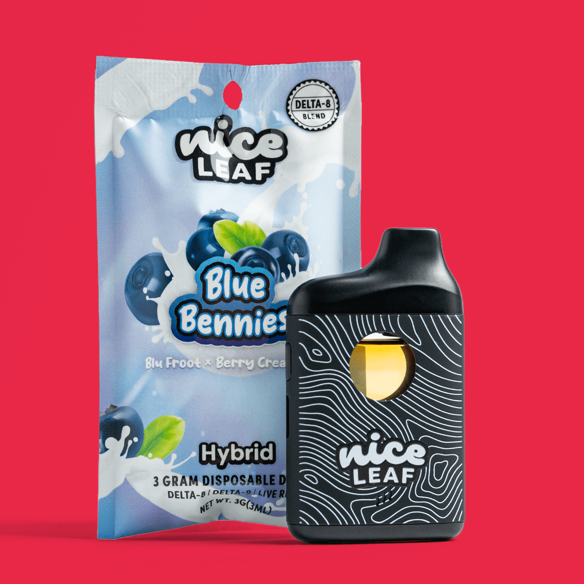 Blue Bennies Delta-8 THC 3G Vape Pen (Blu Froot) - Nice Leaf