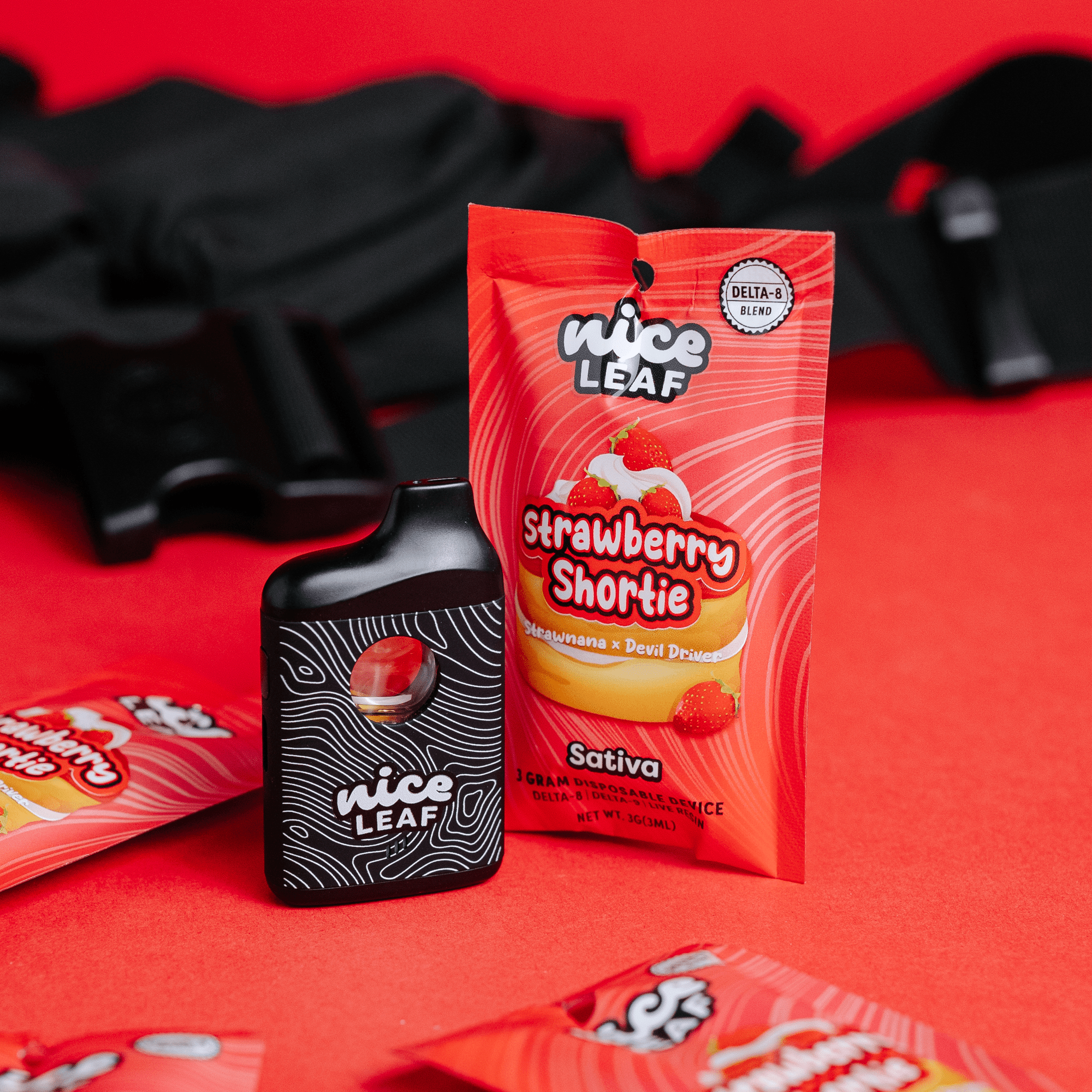 Strawberry Shortie Delta-8 THC 3G Vape Pen (Strawnana) - Nice Leaf