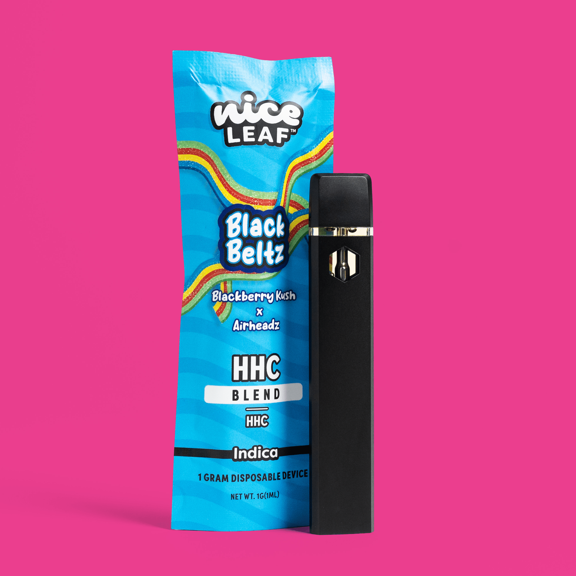 Black Beltz HHC 1G Vape Pen (Blackberry Kush) - Nice Leaf