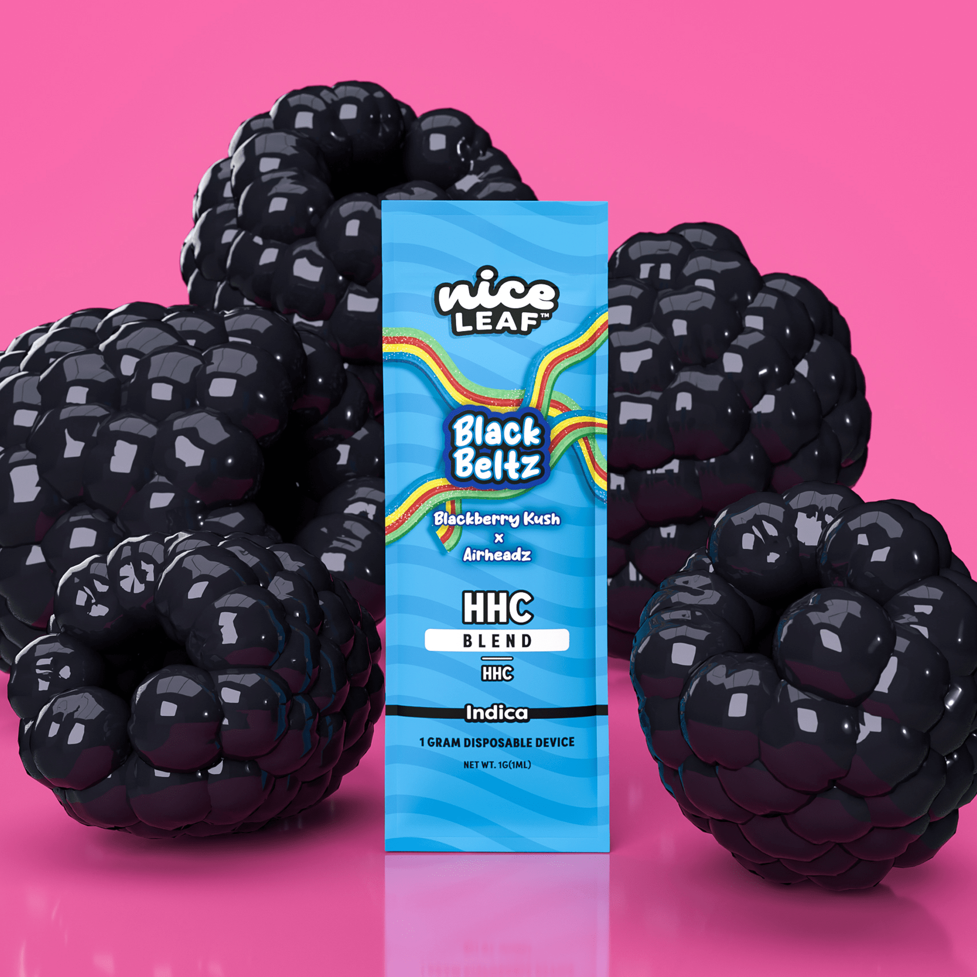 Black Beltz HHC 1G Vape Pen (Blackberry Kush) - Nice Leaf