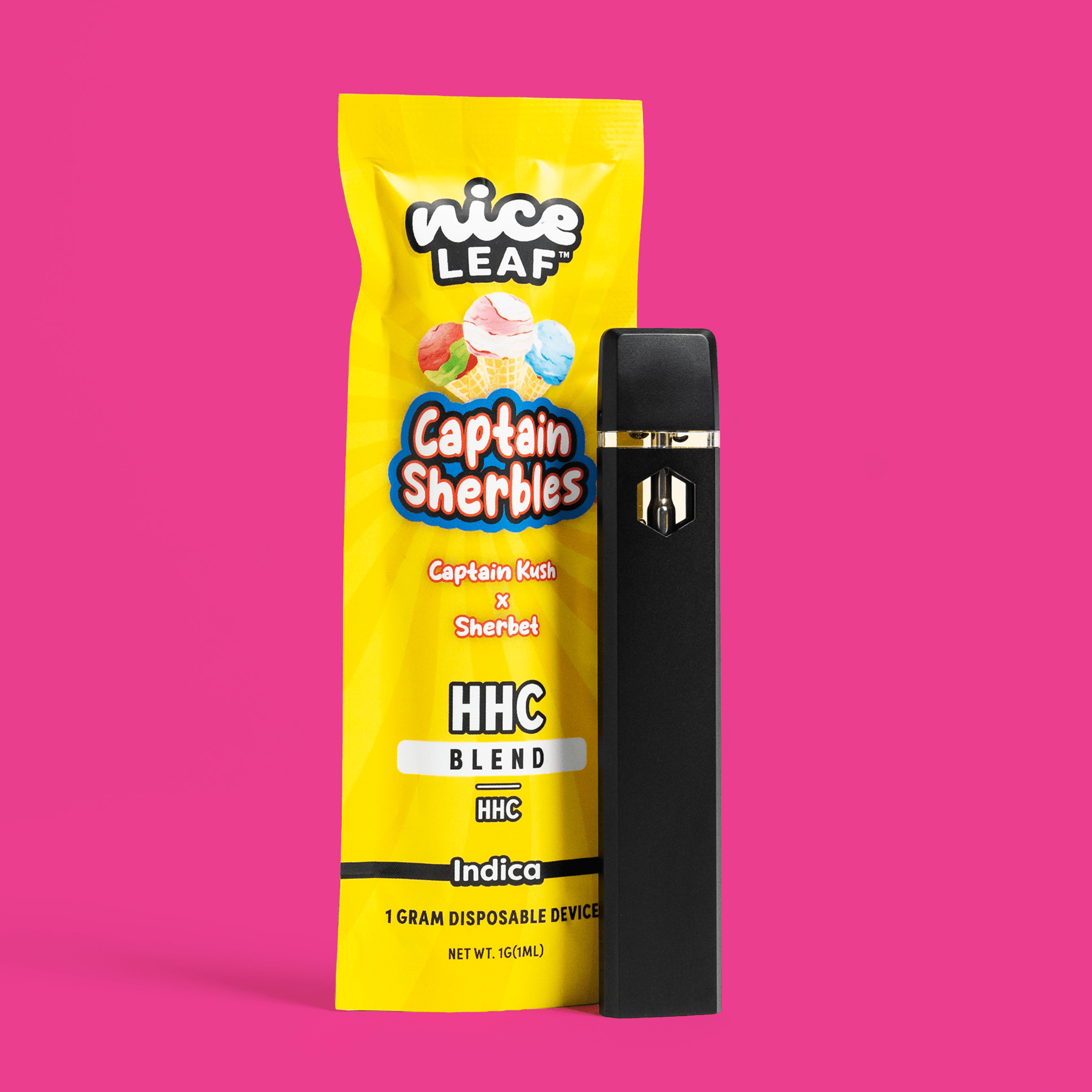 Captain Sherbbles HHC 1G Vape Pen (Captain Kush) - Nice Leaf