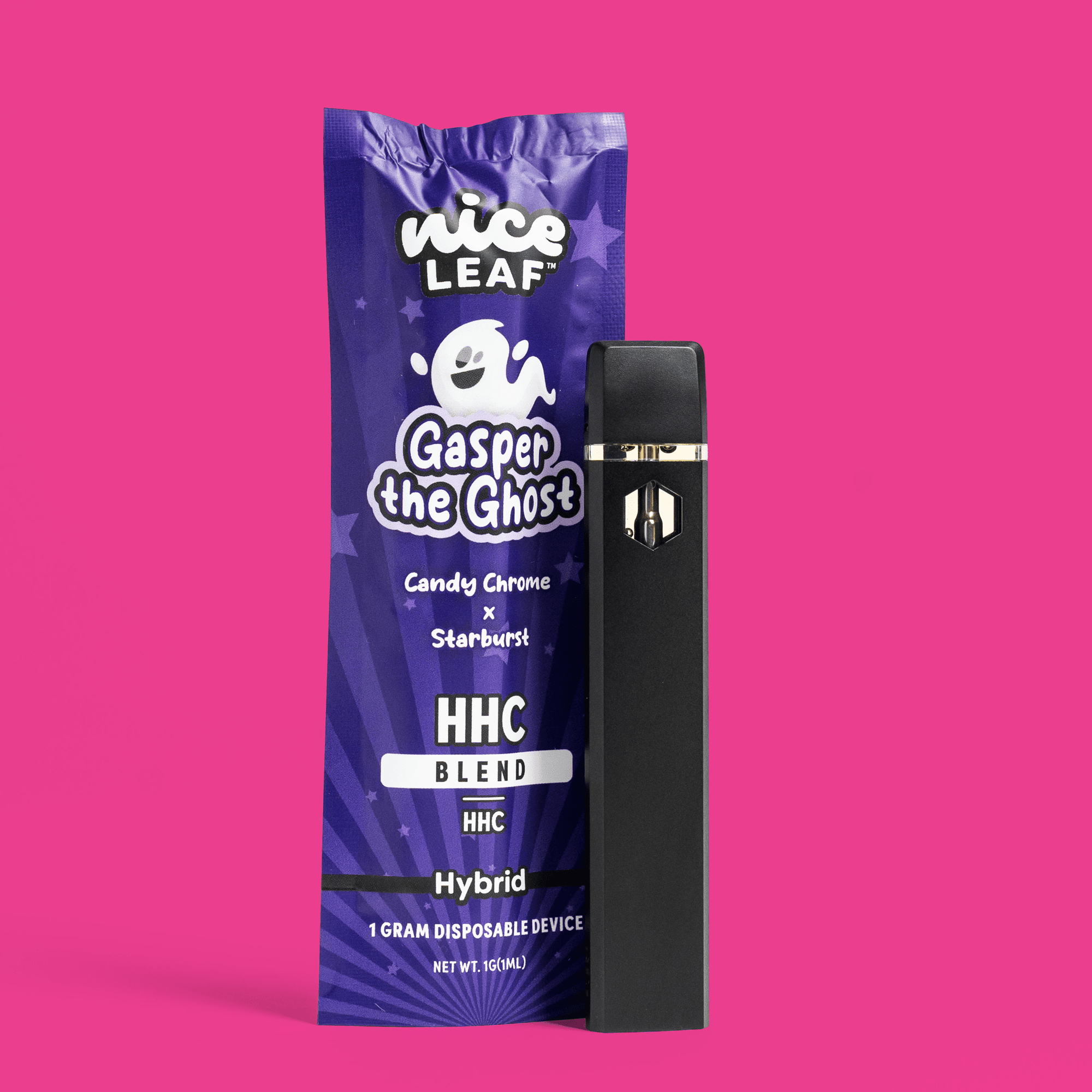 GASper the Ghost HHC Vape - Candy Chrome 1G | Nice Leaf GASper the Ghost HHC Vape - Candy Chrome 1G | Nice Leaf