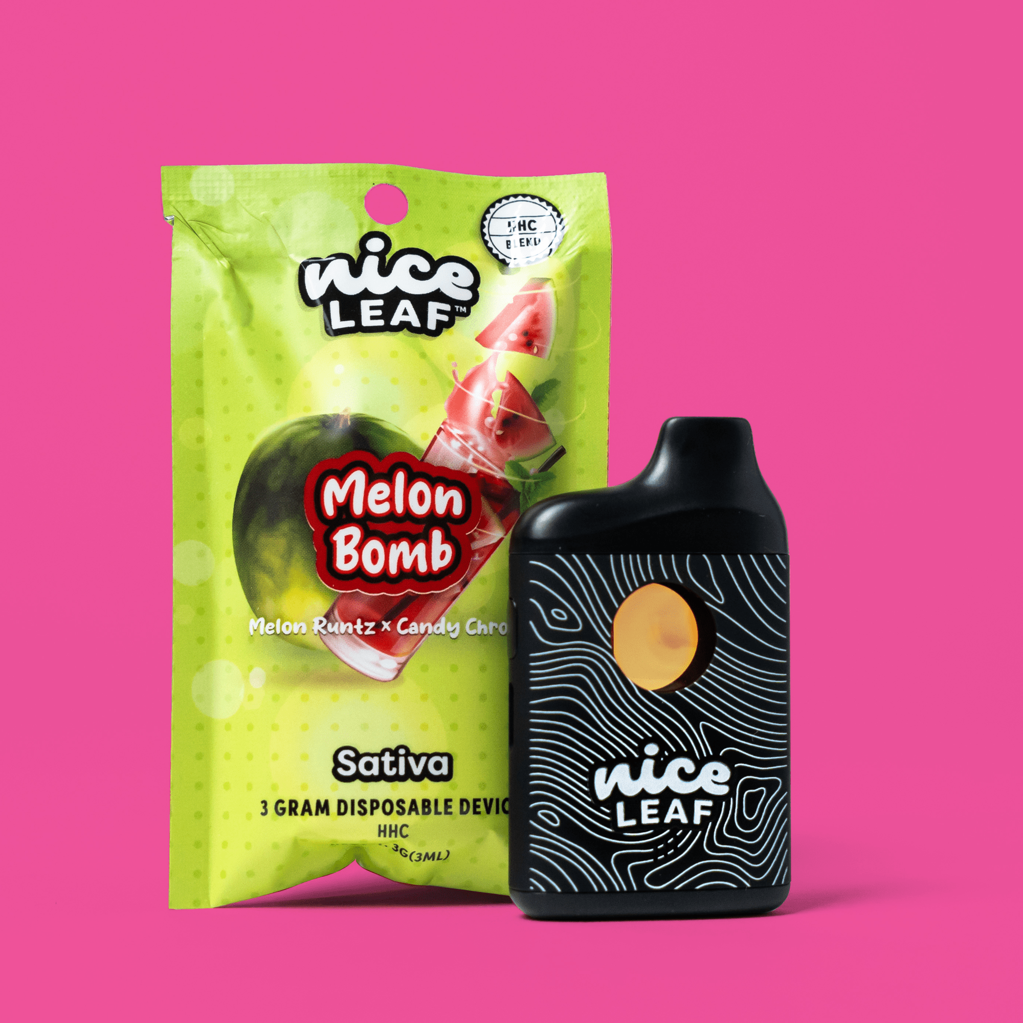 Melon Bomb HHC 3G Vape Pen (Melon Runtz) - Nice Leaf