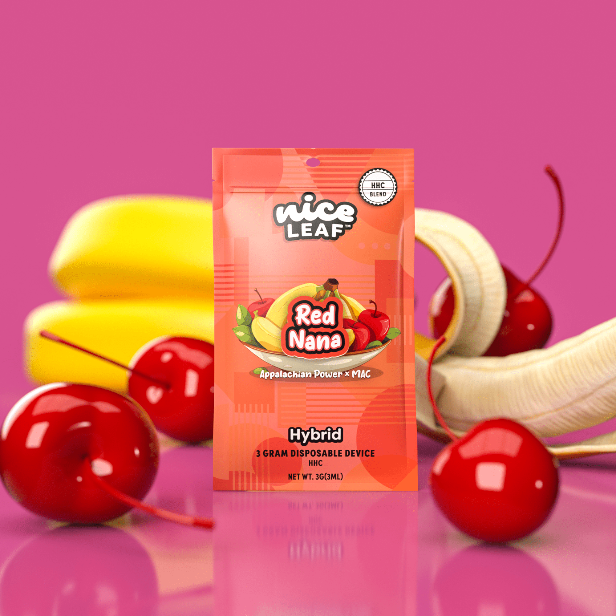 Red Nana HHC 3G Vape Pen (Appalachian Power) - Nice Leaf