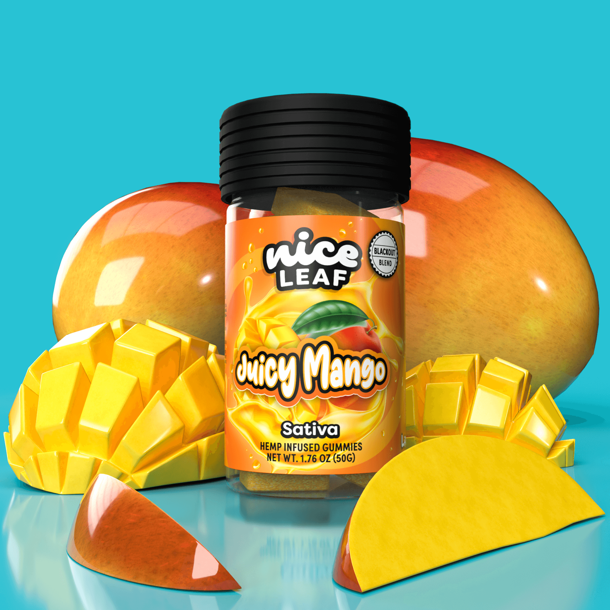 Juicy Mango Blackout Blend 3500MG Gummies - Nice Leaf