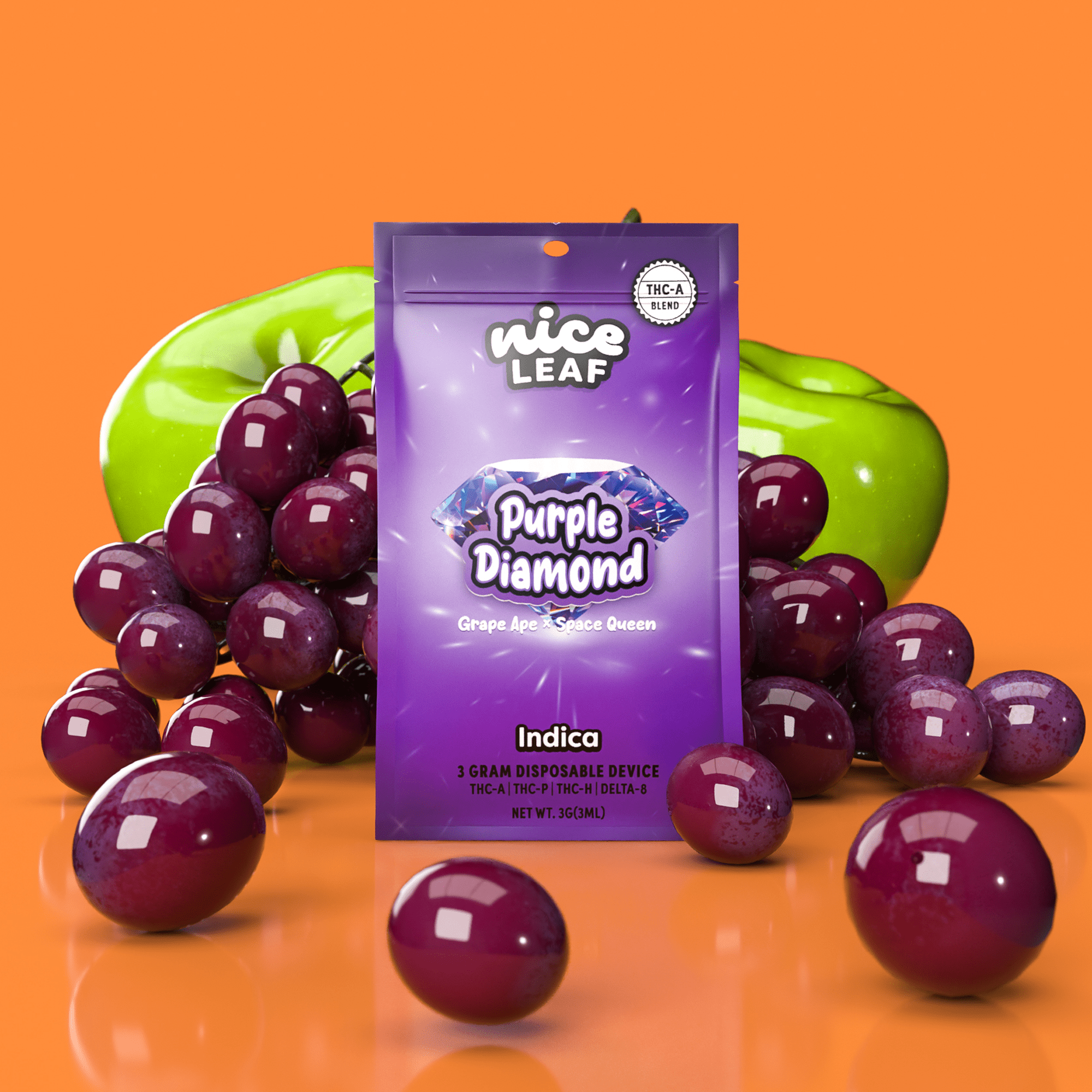 Purple Diamond THCa 3G Vape Pen (Grape Ape) - Nice Leaf