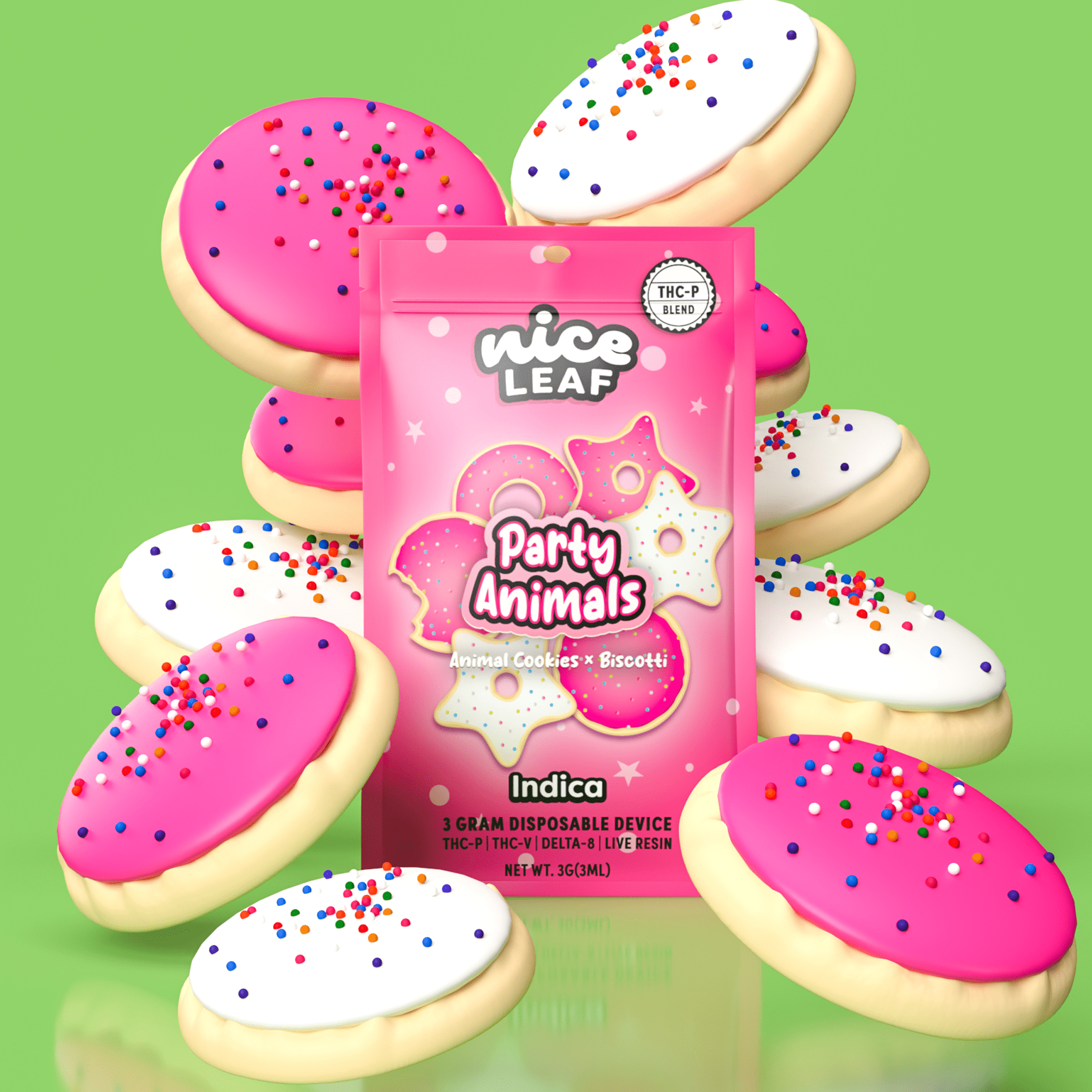 Party Animals THCp 3G Vape Pen (Animal Cookies) - Nice Leaf