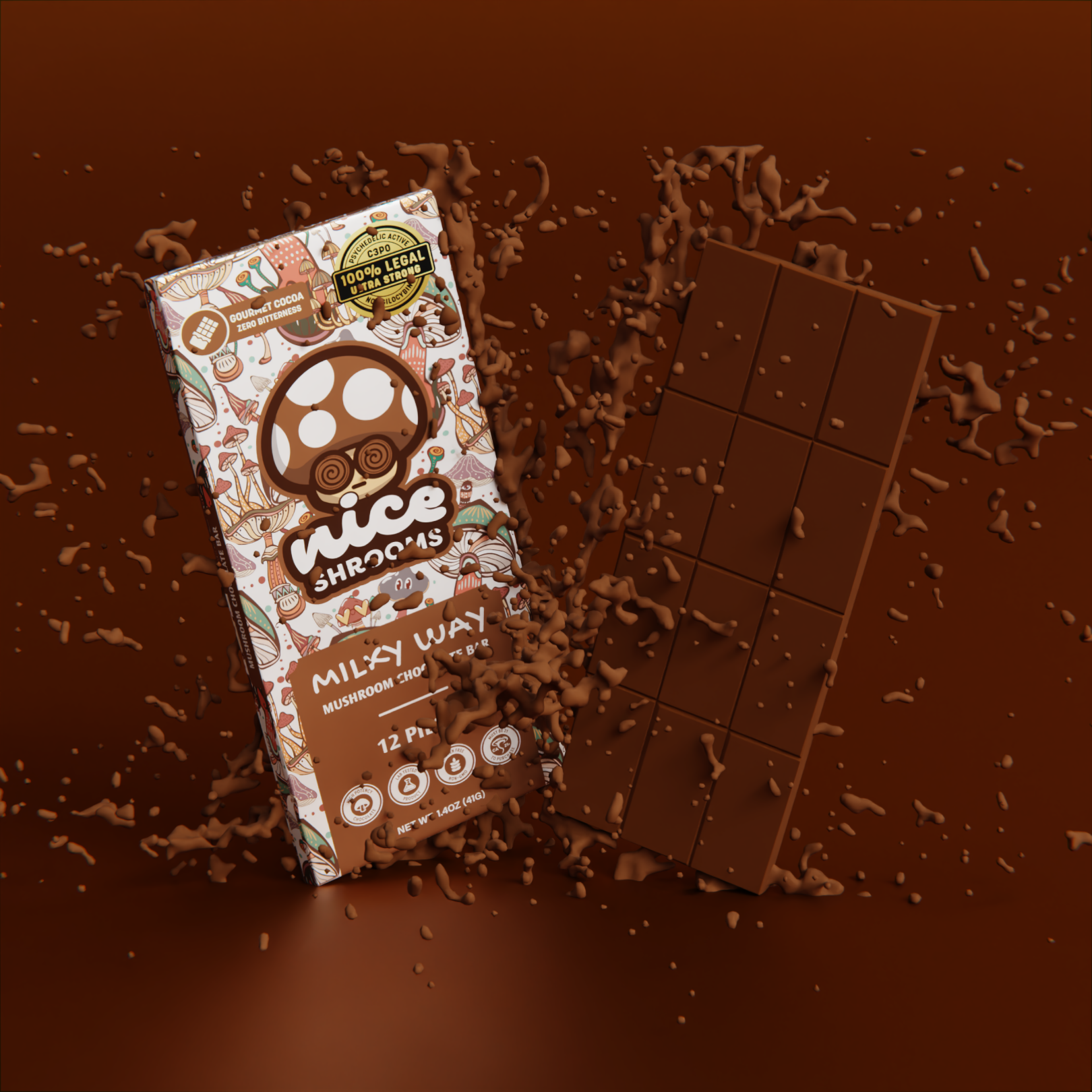 Milky Way Mushroom Chocolate Bar