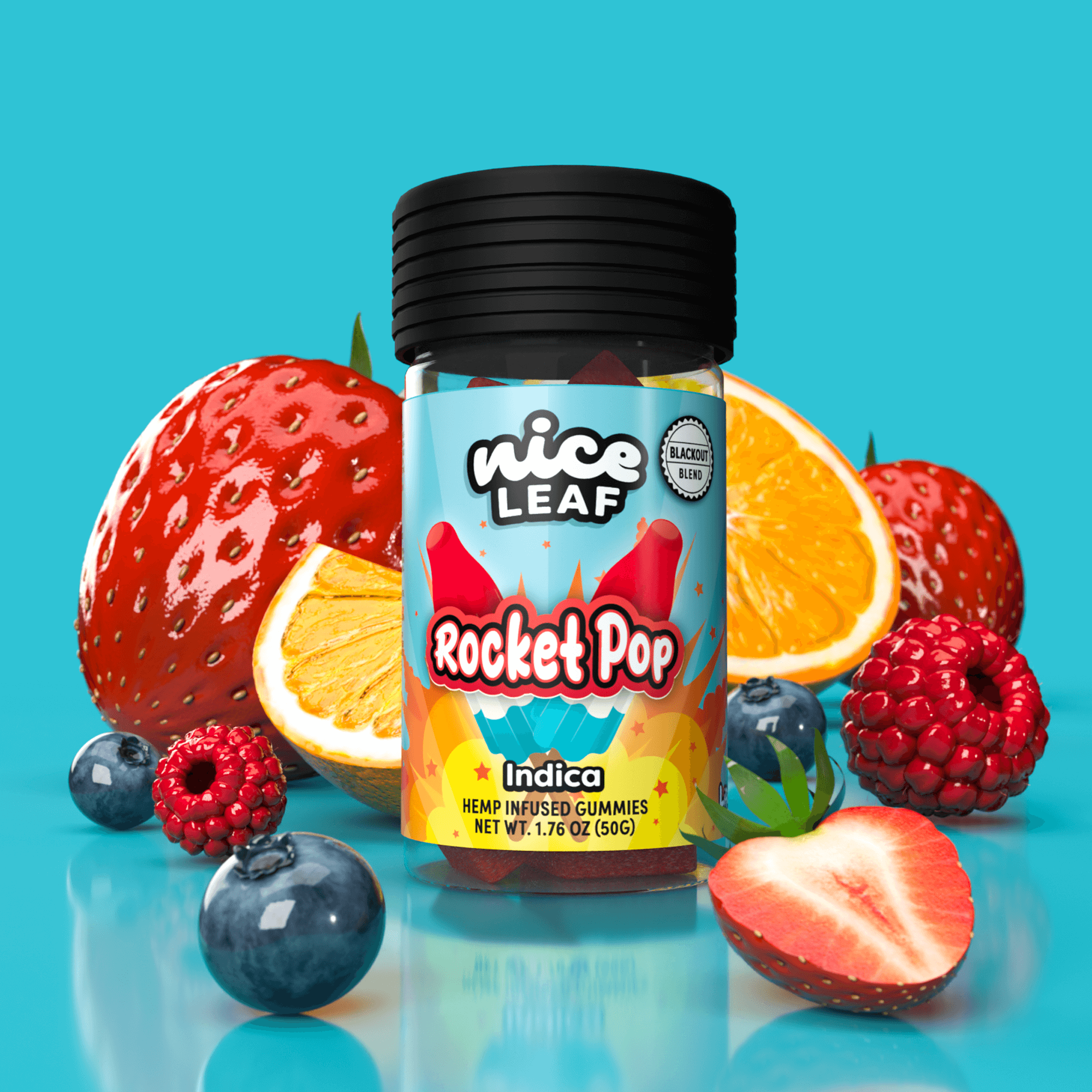 Rocket Pop Blackout Blend 3500MG Gummies