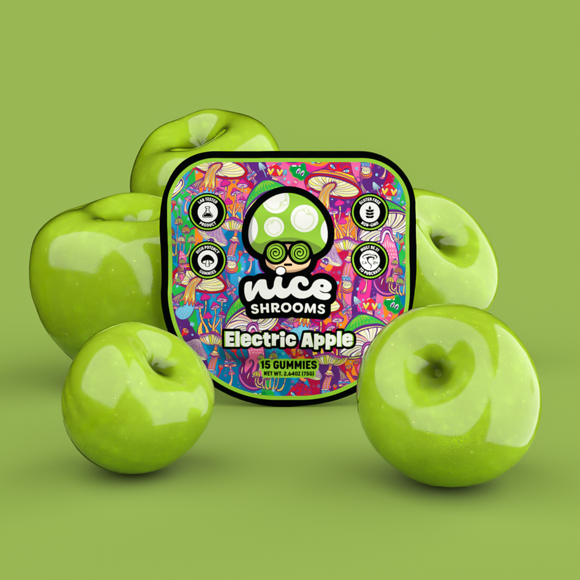 Electric Apple Mushroom Gummies